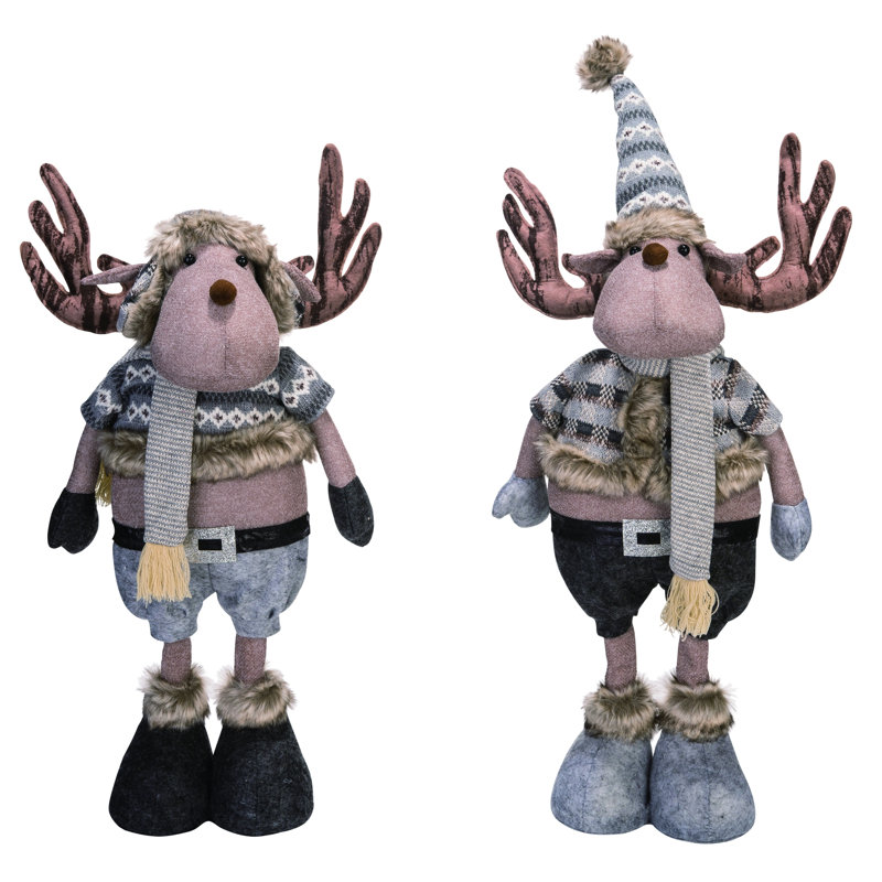 standing plush moose